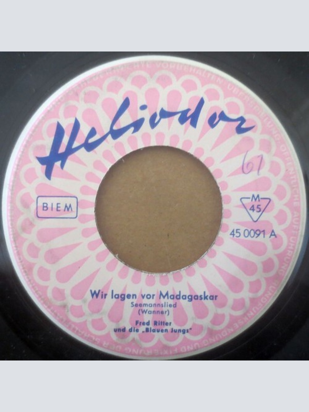 7", Single, Mono Fred Ritter Und Die Blauen Jungs - Wir Lagen Vor Madagaskar ...