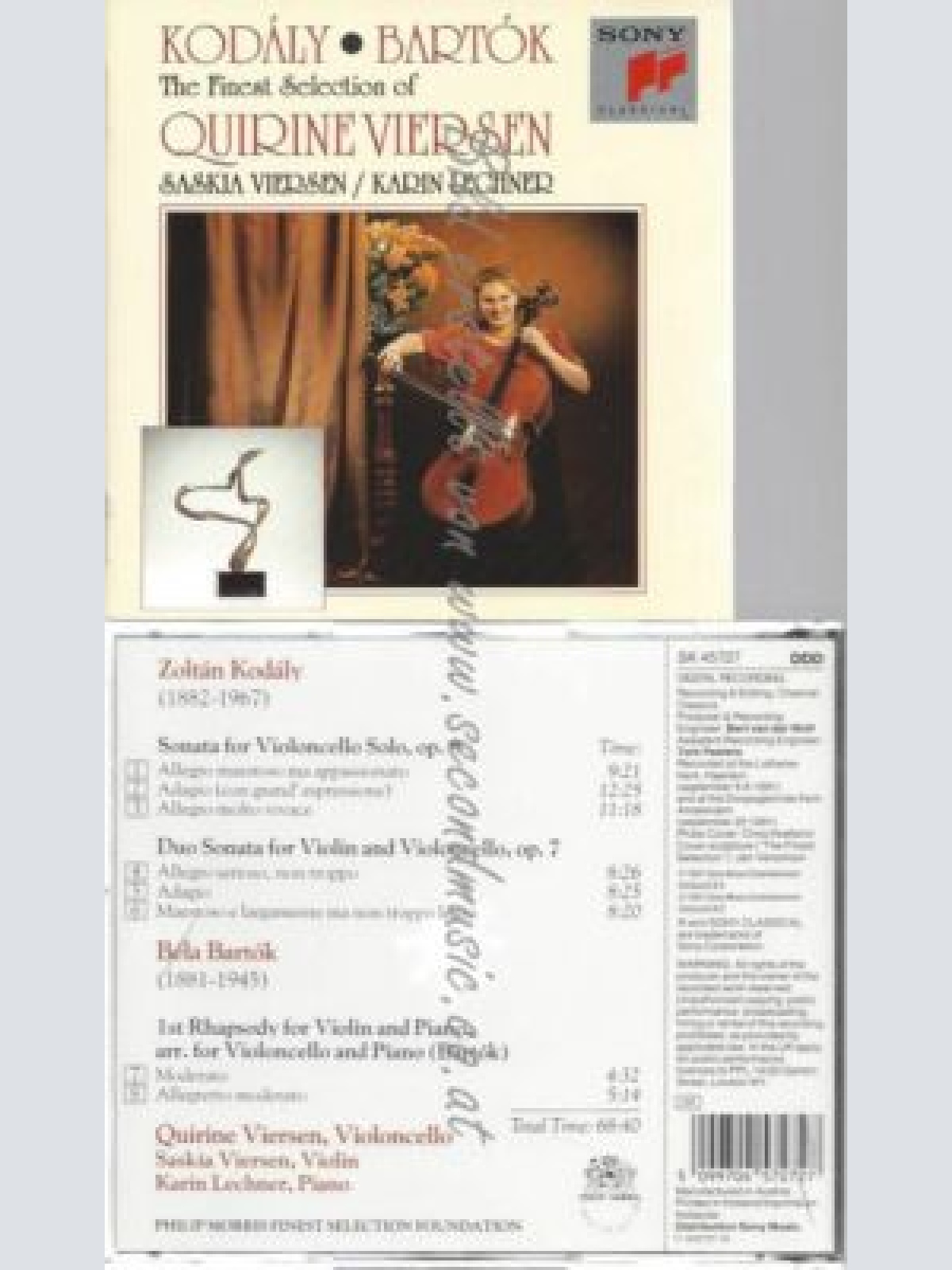 CD--BELA BARTOK-ZOLTAN KODALY, , ET AL.--KODALY-BARTOK-QUIRINE VIERSEN