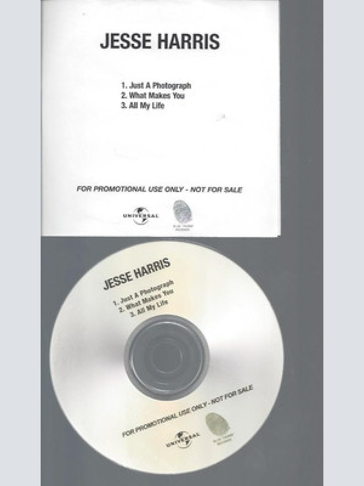 CD-JESSE HARRIS JUST APHOTOGRAPH--PROMO