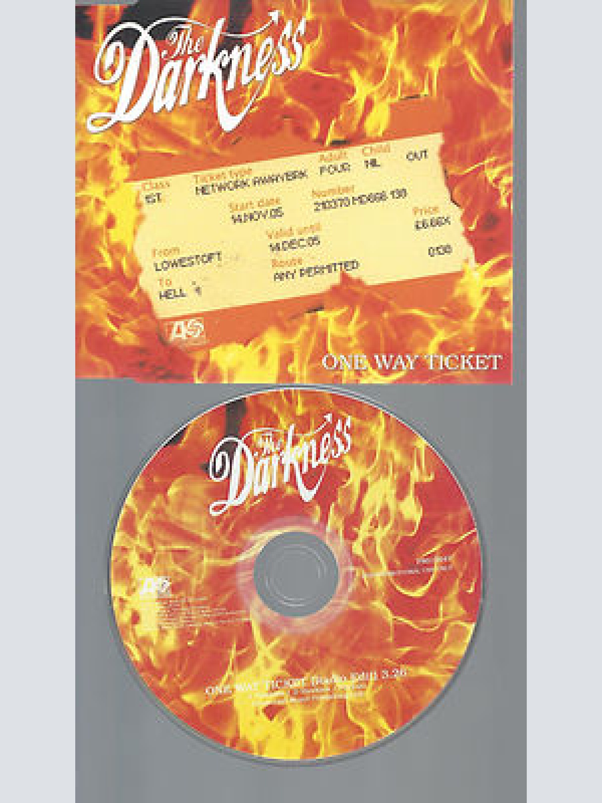 CD-THE DARKNESS ONE WAY TICKET-PROMO