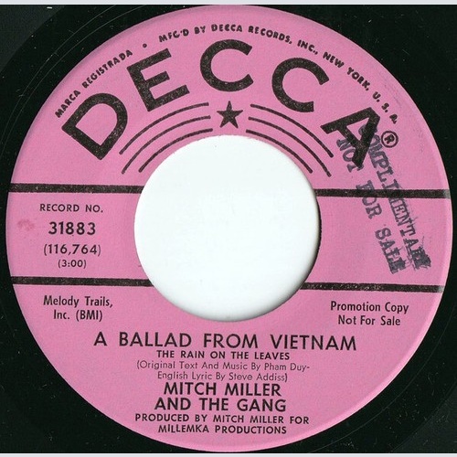 7", Single, Promo Mitch Miller And The Gang - A Ballad From Vietnam