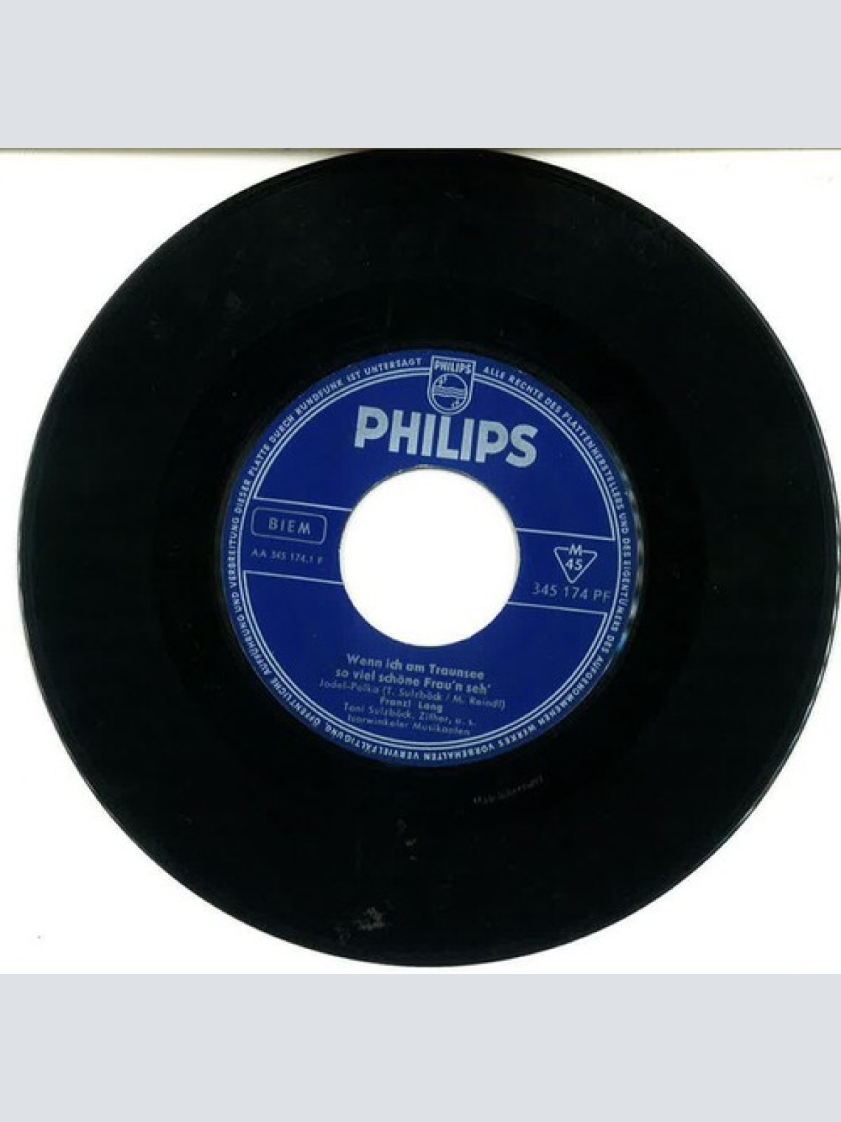 7", Single Franzl Lang - Wenn Ich Am Traunsee So Viele Schöne Frau'n Seh'