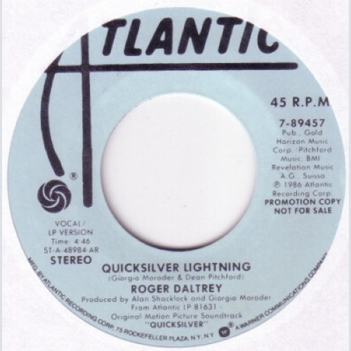 7", Single, Promo Roger Daltrey - Quicksilver Lightning