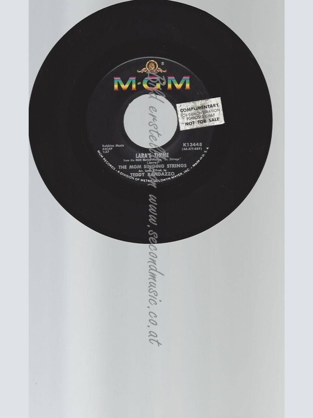 7"  The Mgm Singing Strings  Lara's Theme