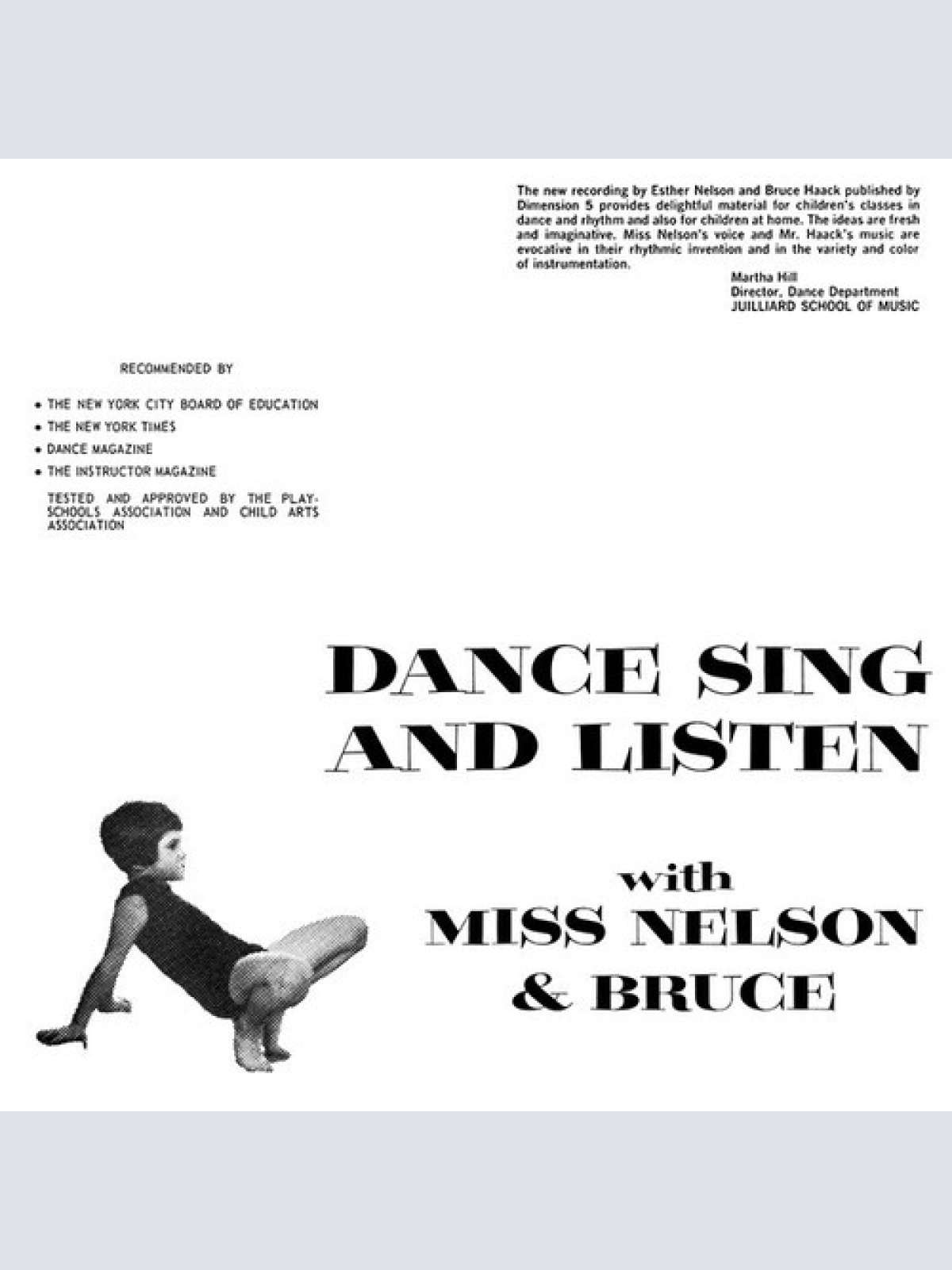 LP, RE Miss Nelson & Bruce Haack - Dance Sing And Listen