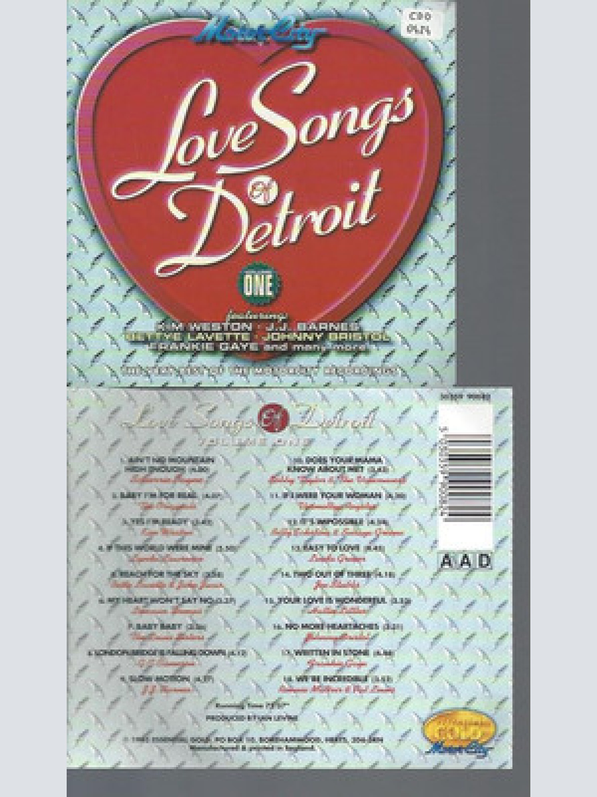 CD-LOVE SONGS DETROIT VOL 1
