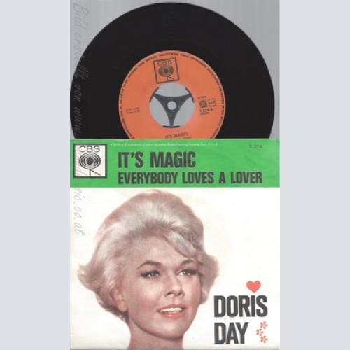 7" DORIS DAY--IT'S MAGIC--CBS 1274--HOLLAND--EVERYBODY LOVES A LOVER--RARE 60ER