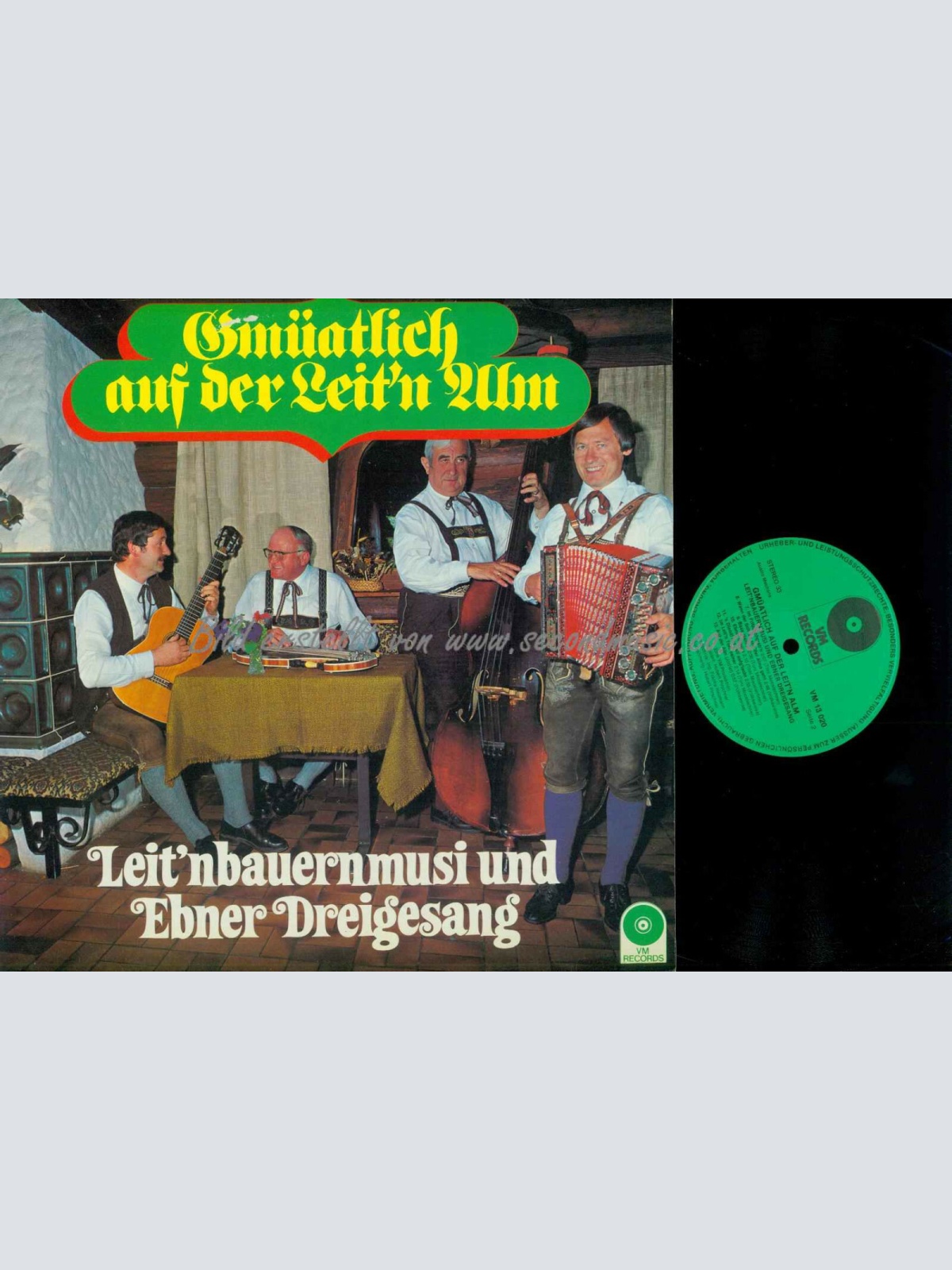 LP-- Gmüatlich auf der Leitn Alm  -- Leit'nbauernmusi und Ebner Dreigesang /  NM