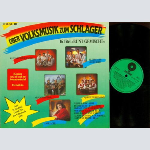 LP--Über Volksmusik zum Schlager Folge 3  VM Records