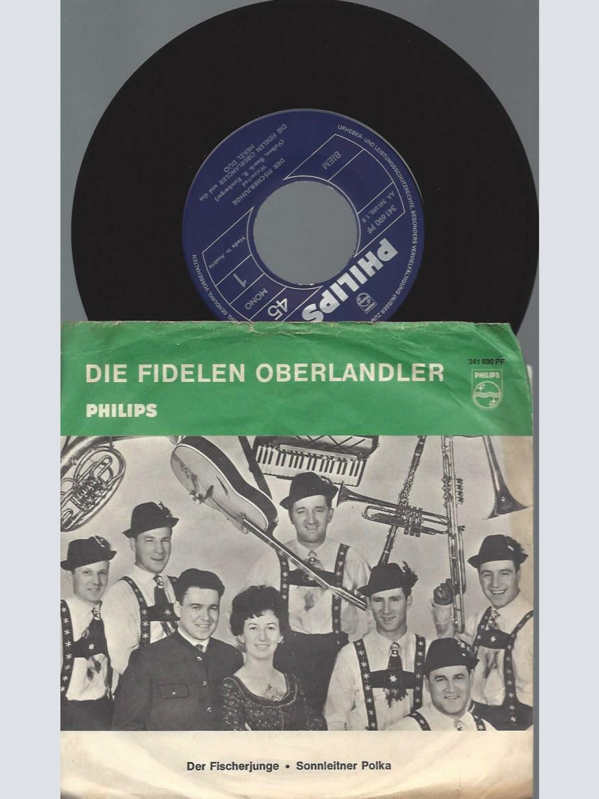 7"  Die Fidelen Oberlandler Und Das Herzl Duo  Der Fischerjunge
