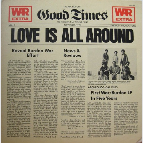LP, Album War Featuring Eric Burdon* - Love Is All Around