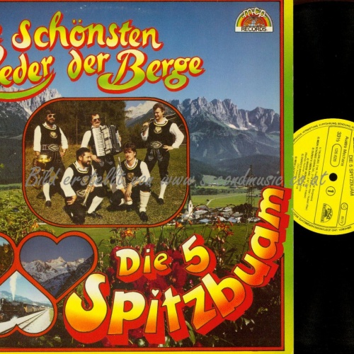 LP-DIE 5 SPITZBUAM DIE SCHÖNSTEN LIEDER DER BERGE