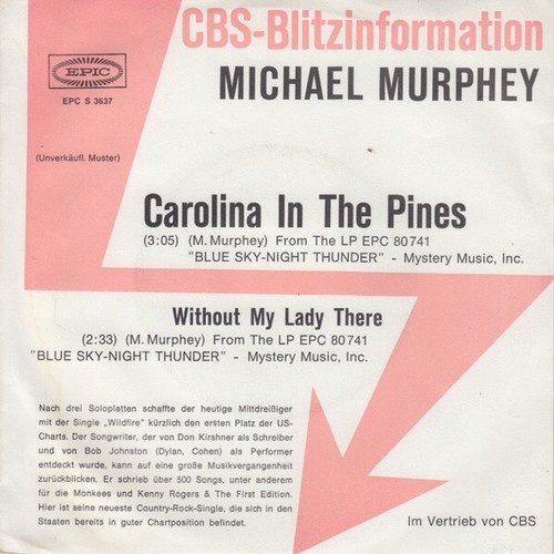 7", Single, Promo Michael Murphey* - Carolina In The Pines