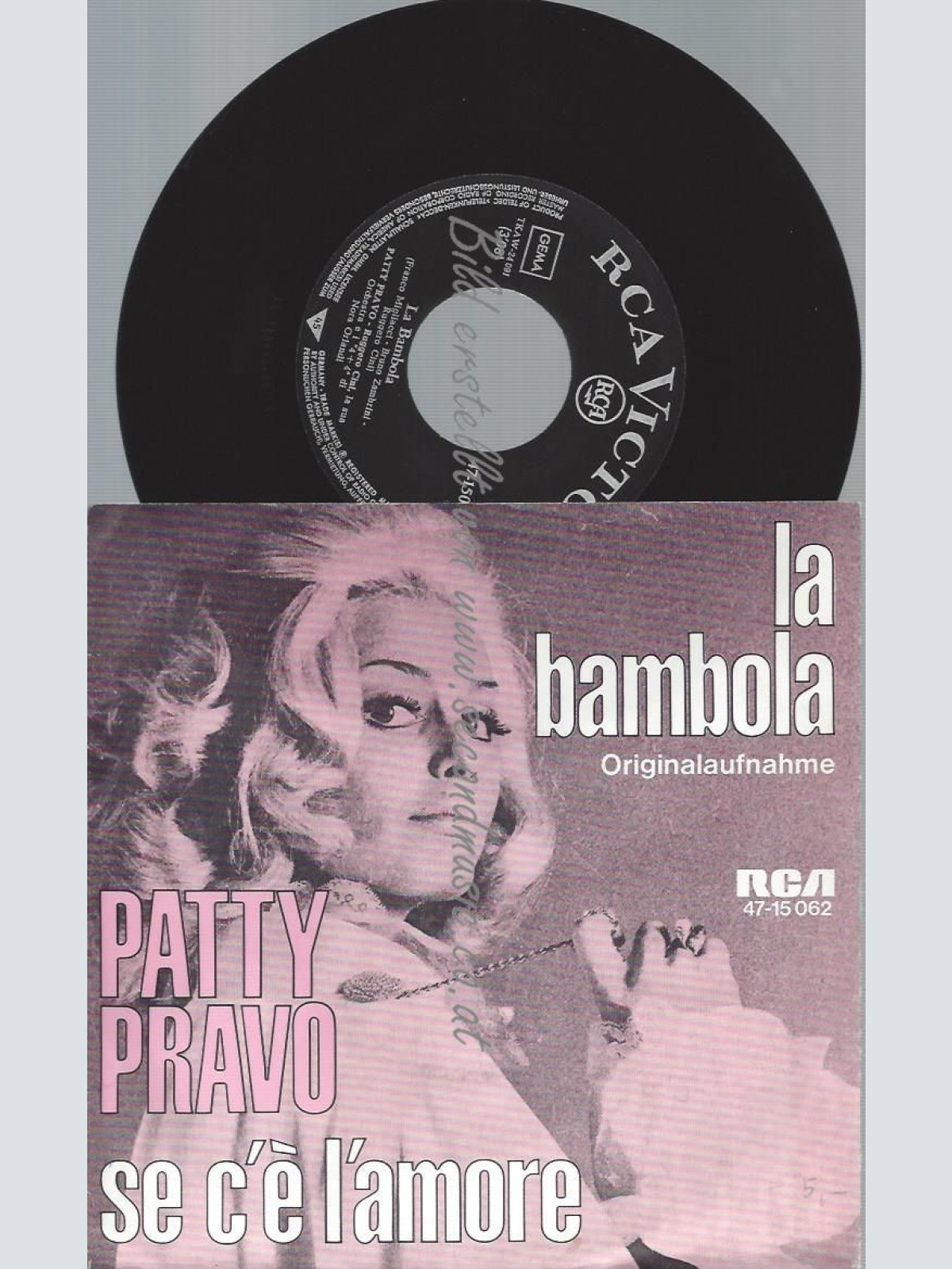 7"   Patty Pravo  La Bambola ///RCA DIFFRENT COVER