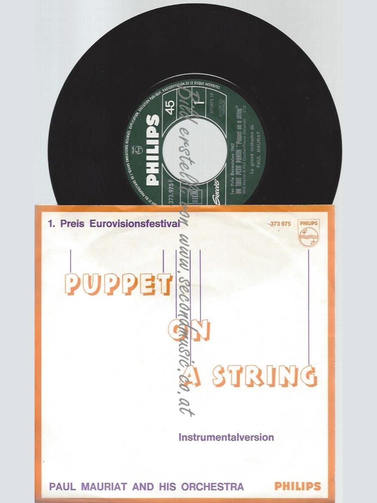 7"  Paul Mauriat And His Orchestra  Puppet On A String