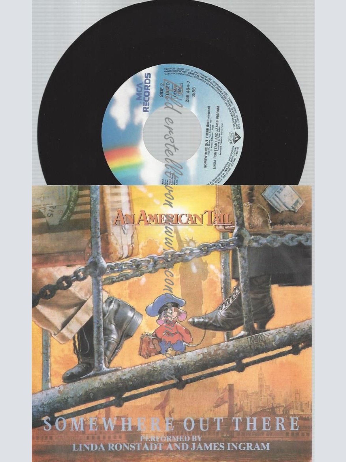 7"  Linda Ronstadt And James Ingram – Somewhere Out There