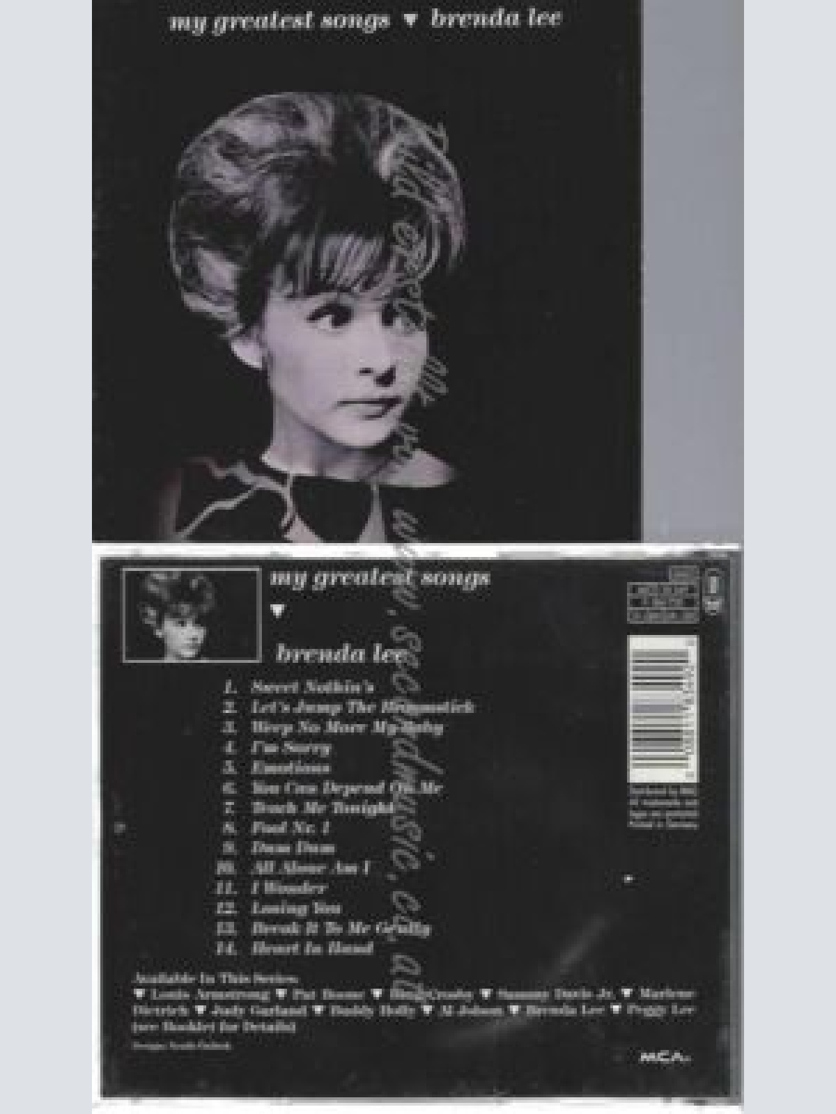 CD--BRENDA LEE | --MY GREATEST SONGS