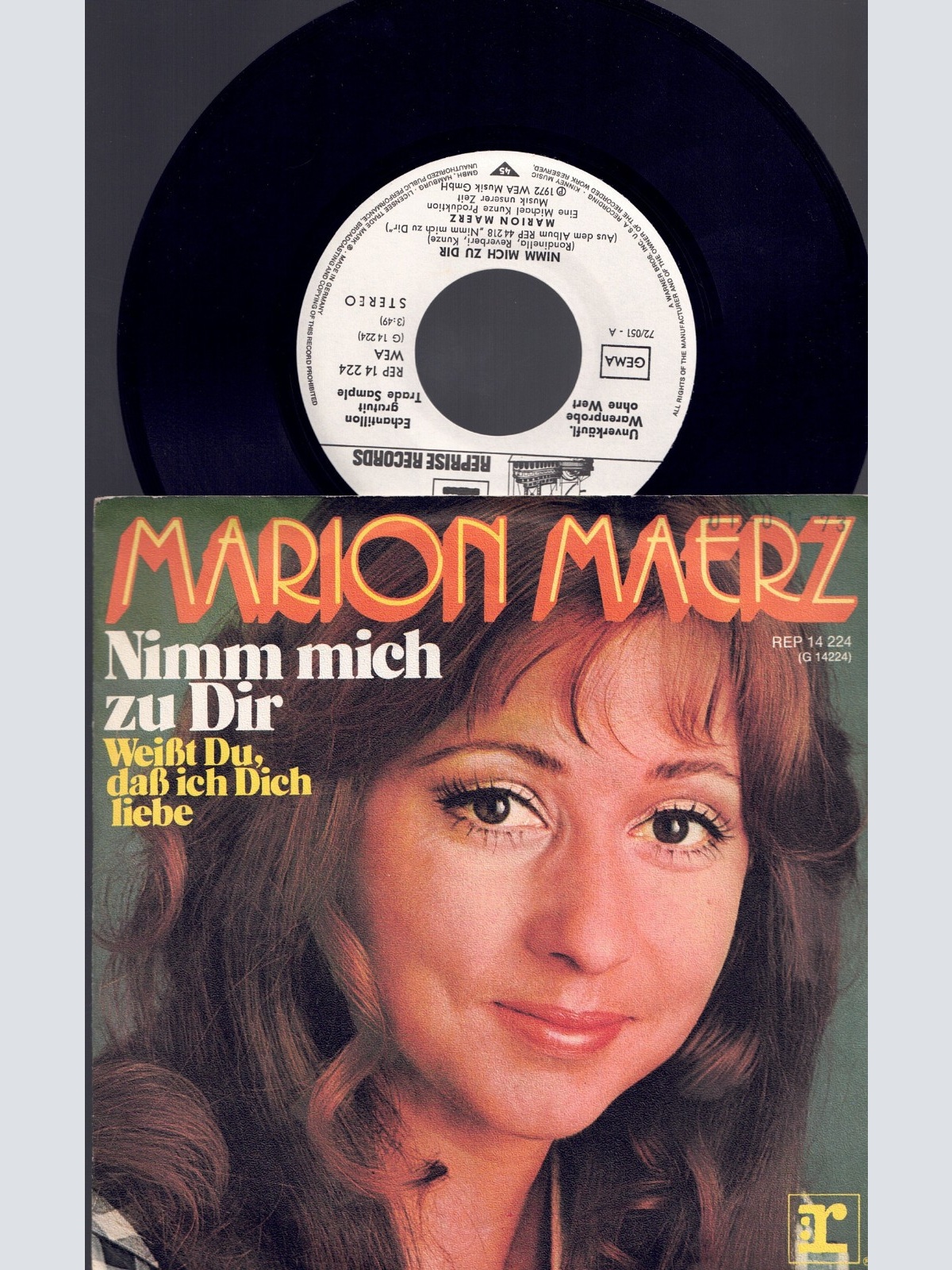 7" Marion Maerz Nimm mich zu Dir / Promo