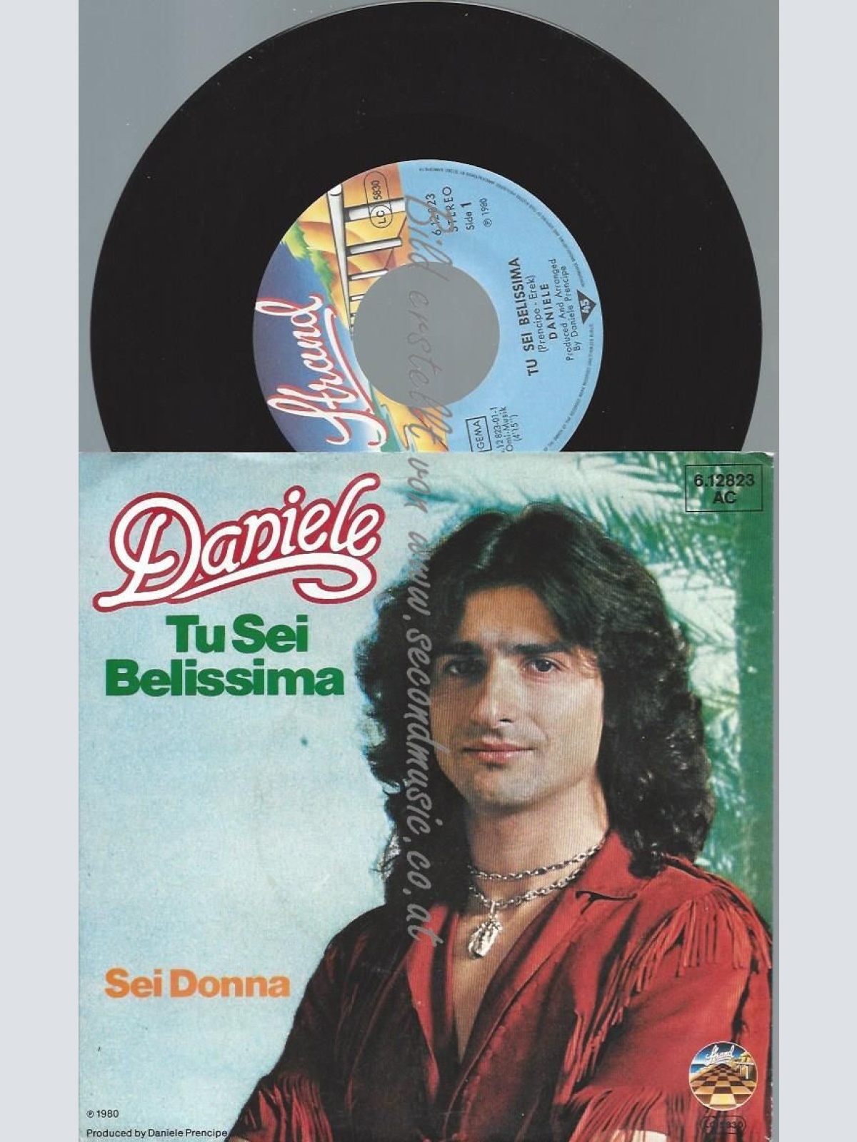 7"   Daniele – Tu Sei Belissima //PROMO BACKCOVER
