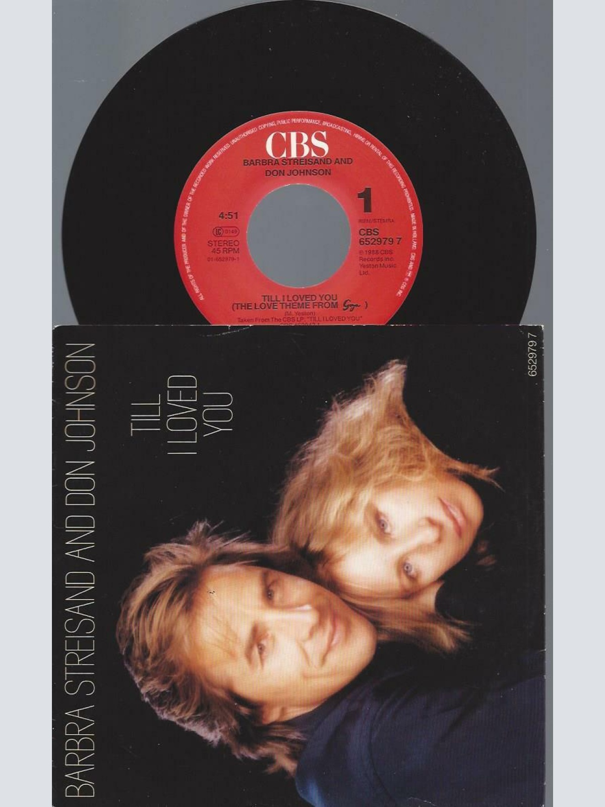 7"     Barbra Streisand And Don Johnson – Till I Loved You