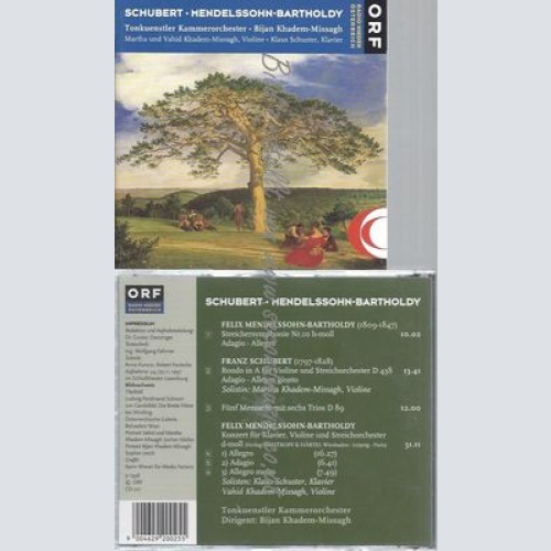 CD--SCHUBERT MENDELSSOHN BARTHOLDY