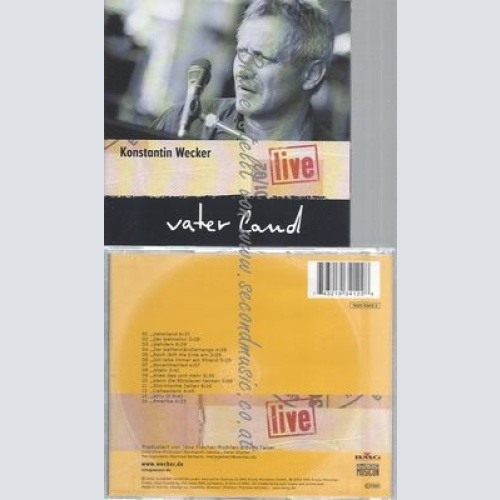 CD--KONSTANTIN WECKER--VATERLAND LIVE