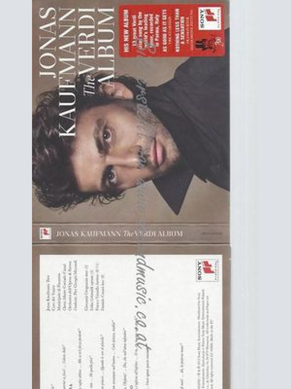 CD--JONAS KAUFMANN--THE VERDI ALBUM