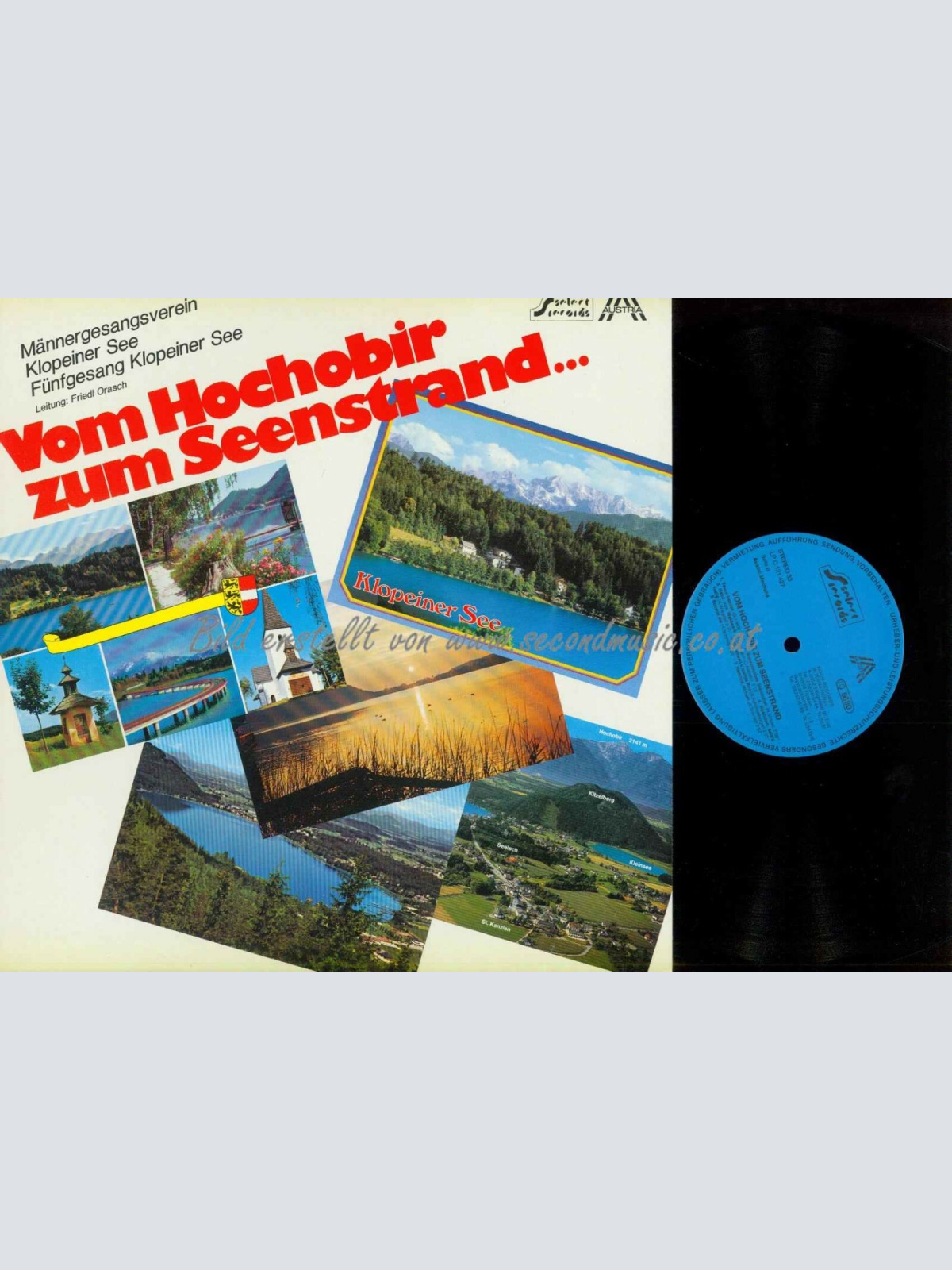 LP--Männergesangsverein Klopeiner See --  Vom Hochobir Zum Seenstrand ... // NM