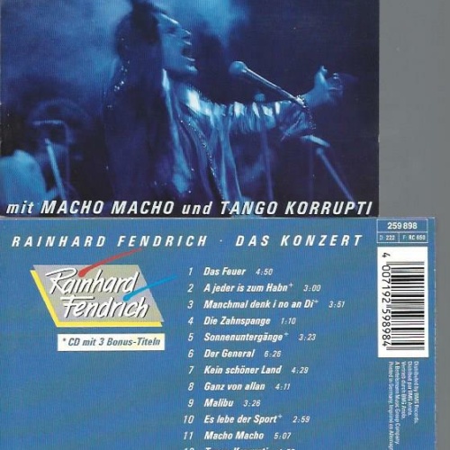 CD - RAINHARD FENDRICH DAS KONZERT