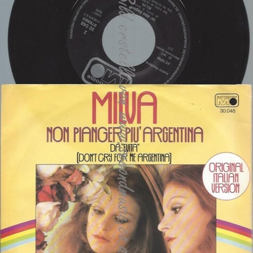 7"   Milva  Non Pianger Più Argentina  //AT