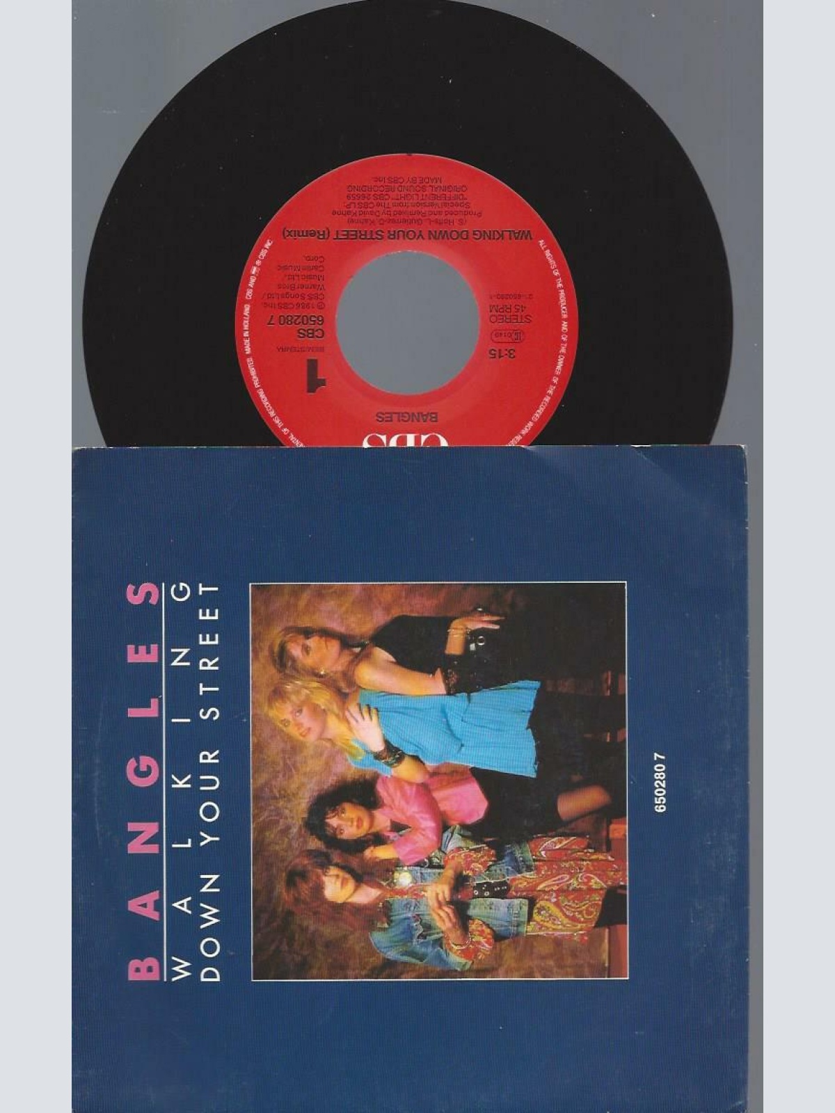 7"      Bangles  Walking Down Your Street