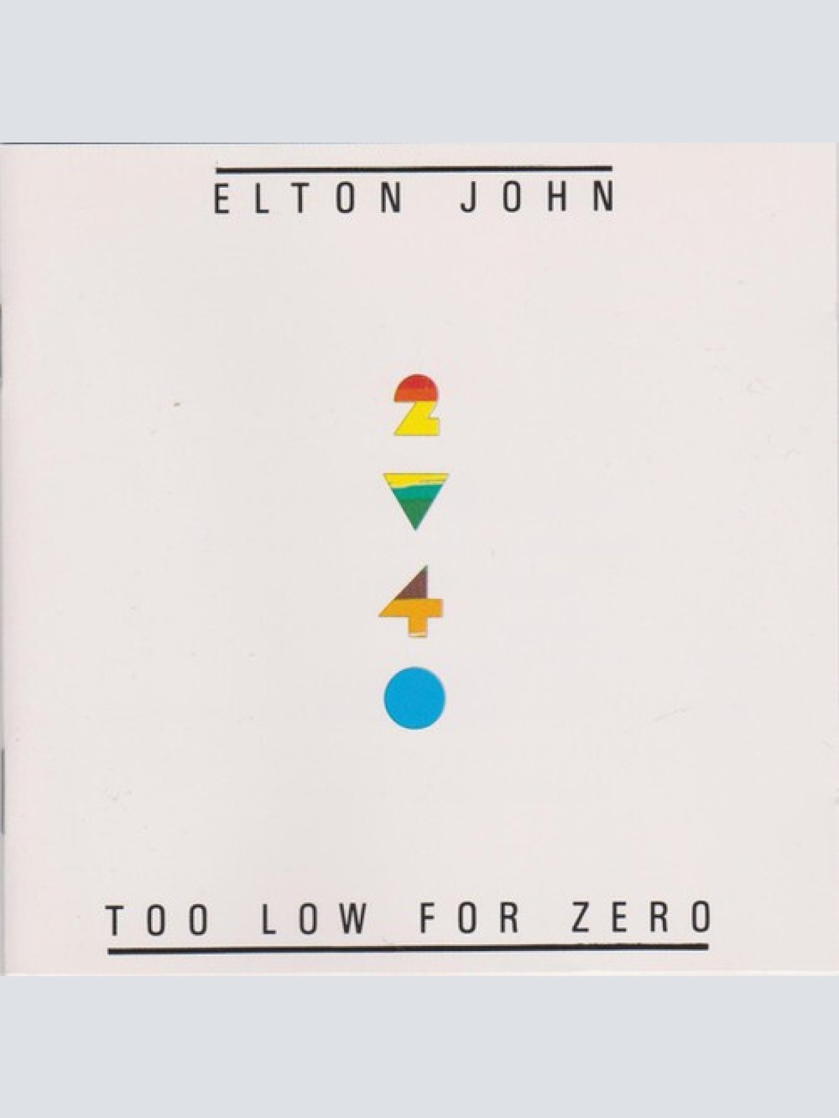 CD, Album, RE, PDO Elton John - Too Low For Zero