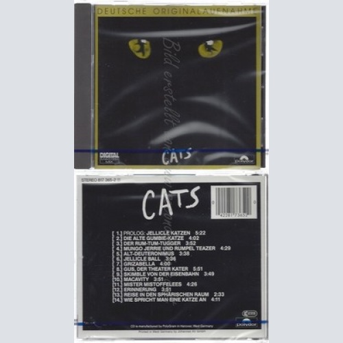 CD--NM-SEALED-MUSICAL, WIEN UND ANDREW LLOYD WEBBER -1983- - SOUNDTRACK -- CATS