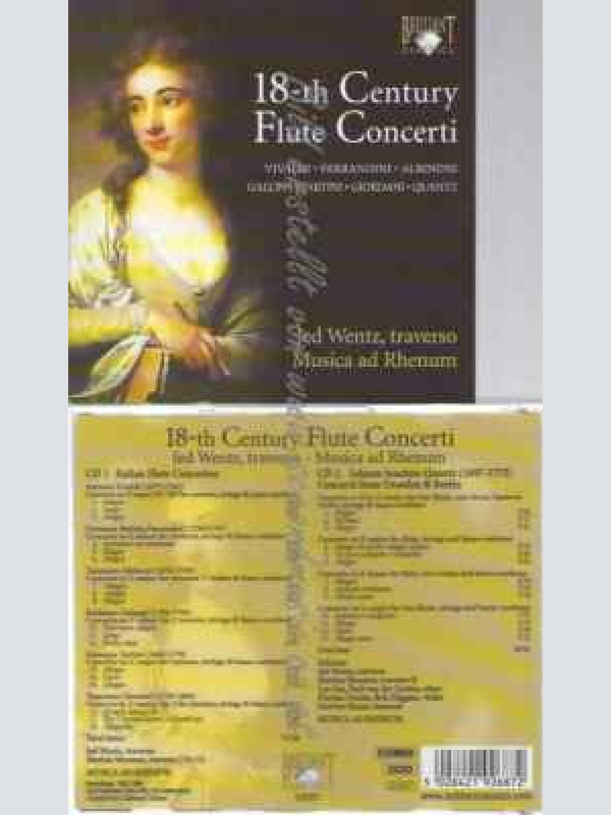 CD--JED WENTZ, VARIOUS, ET AL.--18TH CENTURY FLUTE CONCERTOS