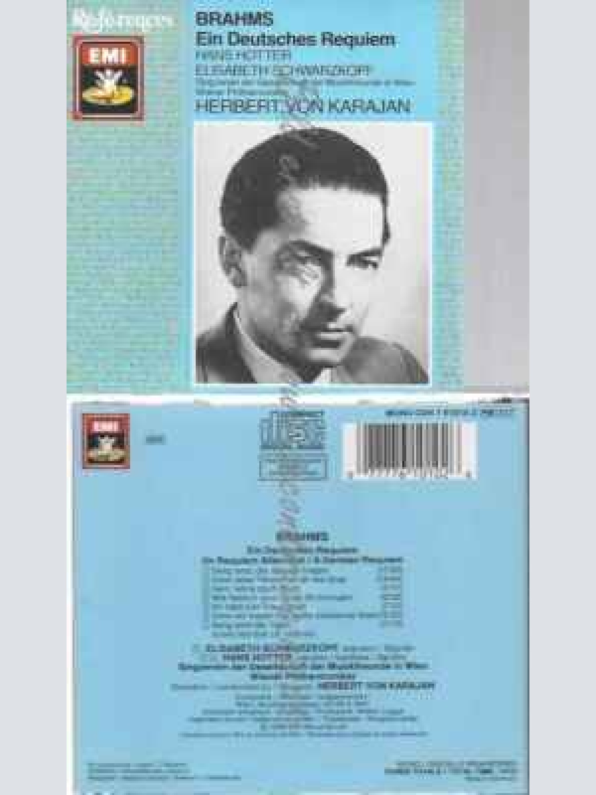 CD--ELISABETH SCHWARZKOPF, HANS HOTTER, ET AL.--EIN DEUTSCHES REQUIEM