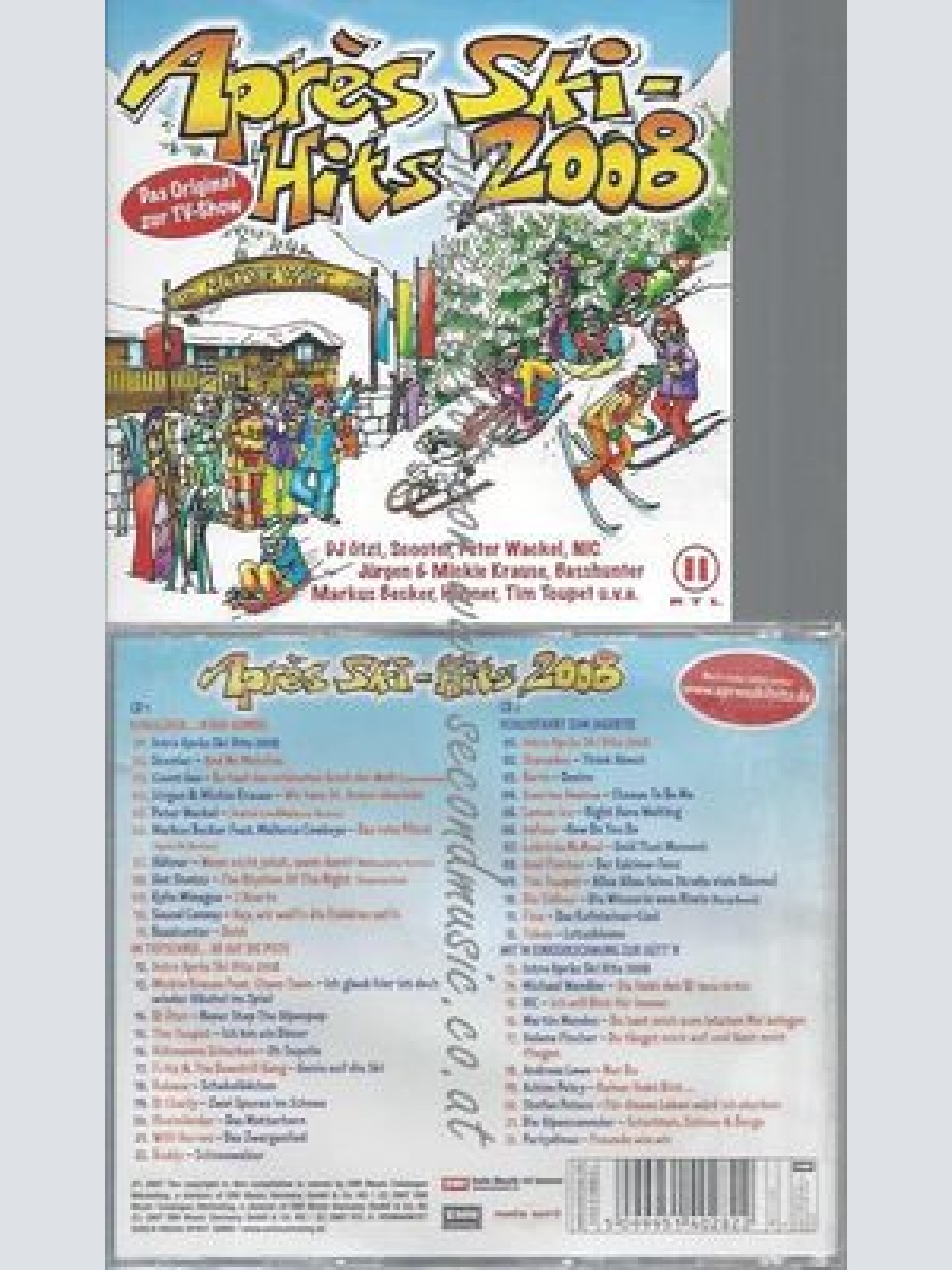 CD--VARIOUS--APRES SKI HITS  | DOPPEL-CD 2008