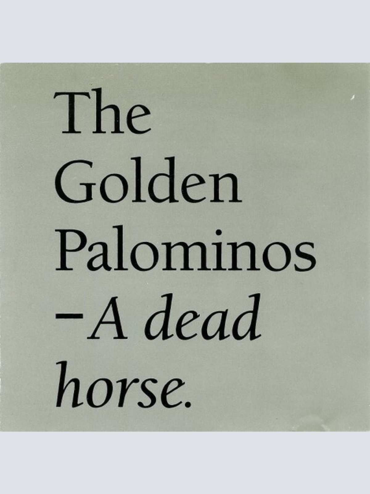 CD, Album The Golden Palominos - A Dead Horse