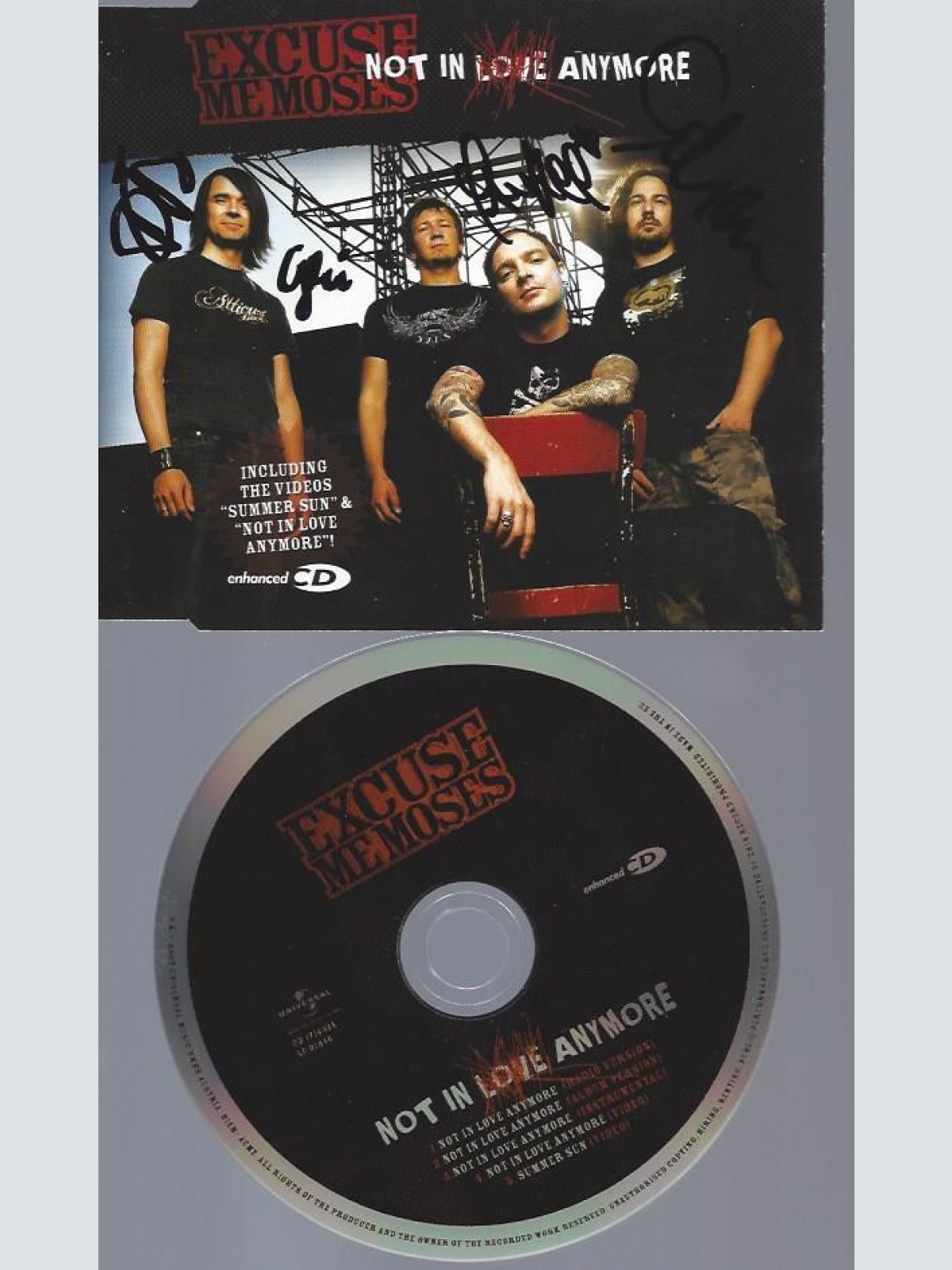 CD--EXCUSE ME MOSES NOT IN LOVE ANYMORE  / MIT AUTOGRAMMEN