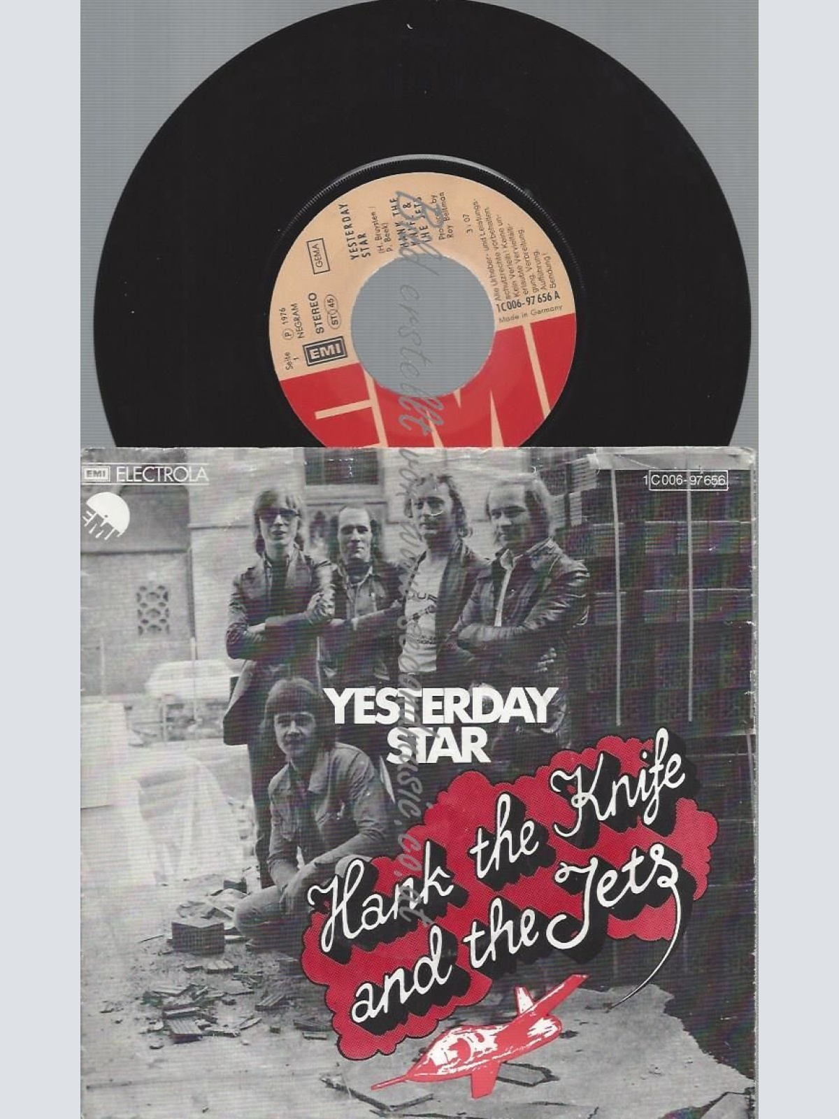 7"   Hank The Knife And The Jets  Yesterday Star