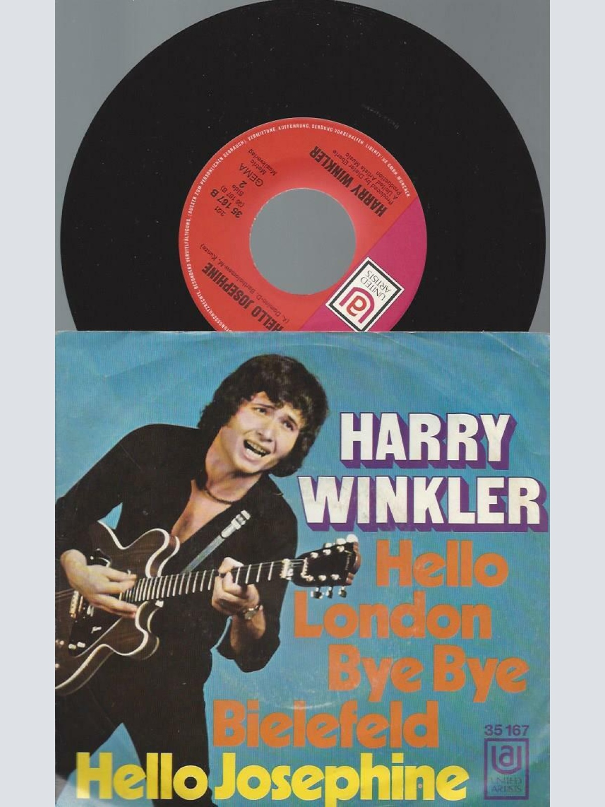 7" Harry Winkler – Hello London, Bye Bye Bielefeld