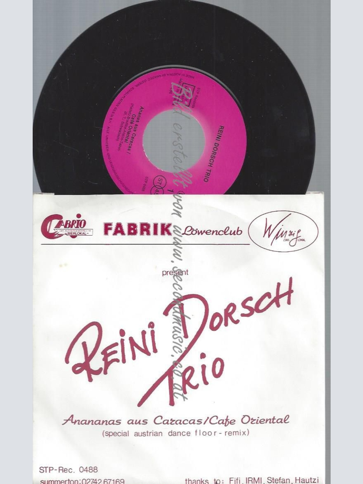 7" REINI DORSCH TRIO ANANNAS AUS CARACAS