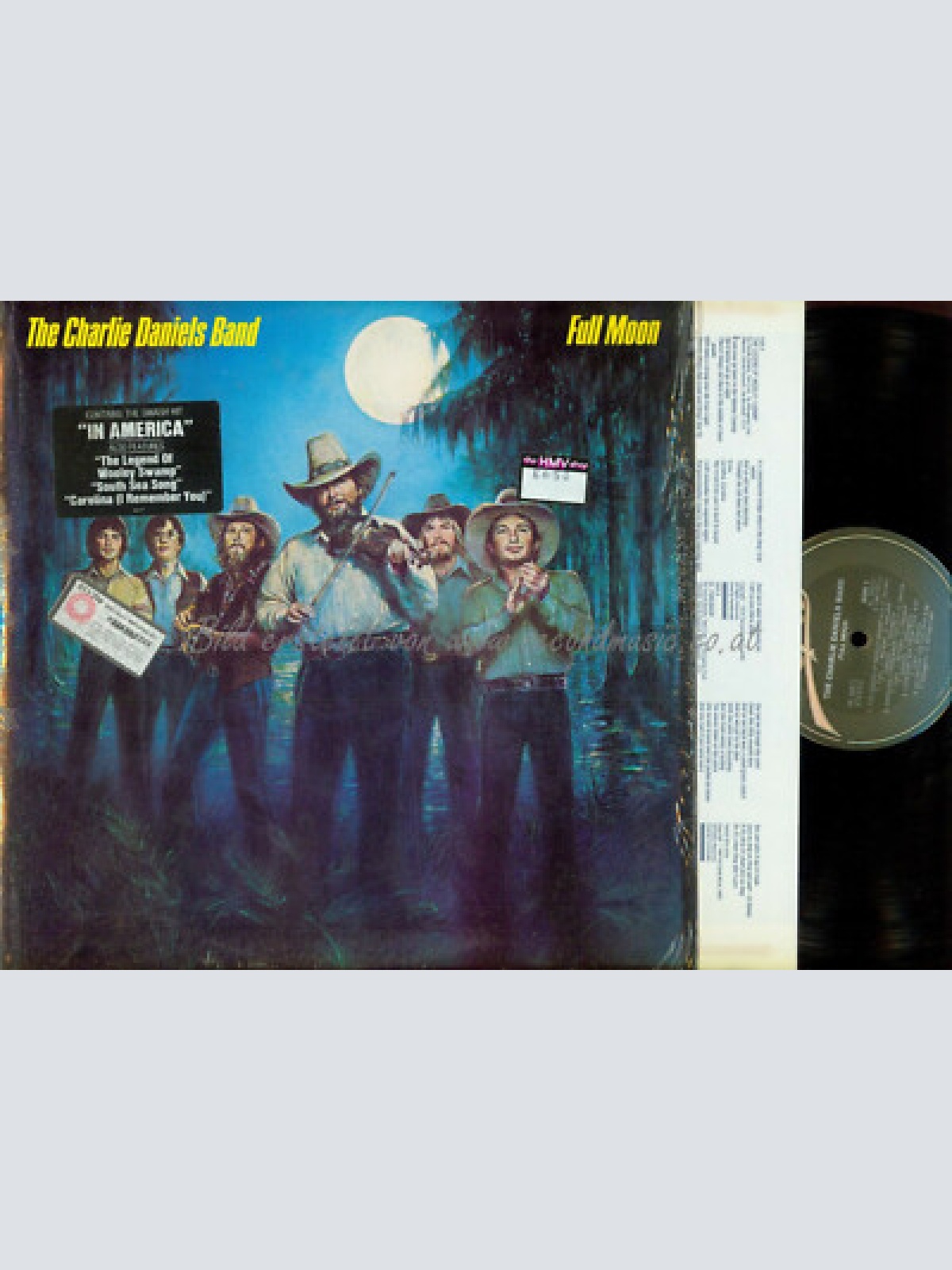 LP--  The Charlie Daniels Band  Full Moon / WITH NASHVILLE GAZETTE NEWSPAPER
