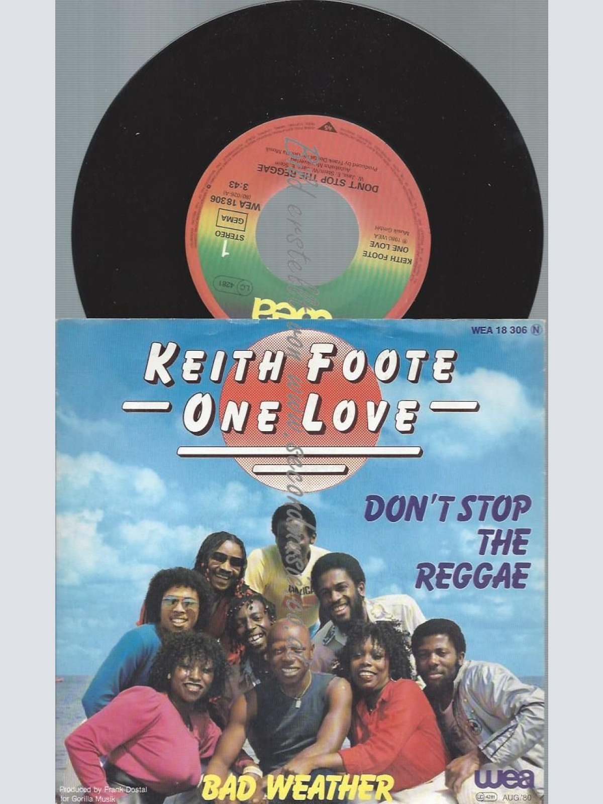 7"  Keith Foote One Love – Don't Stop The Reggae
