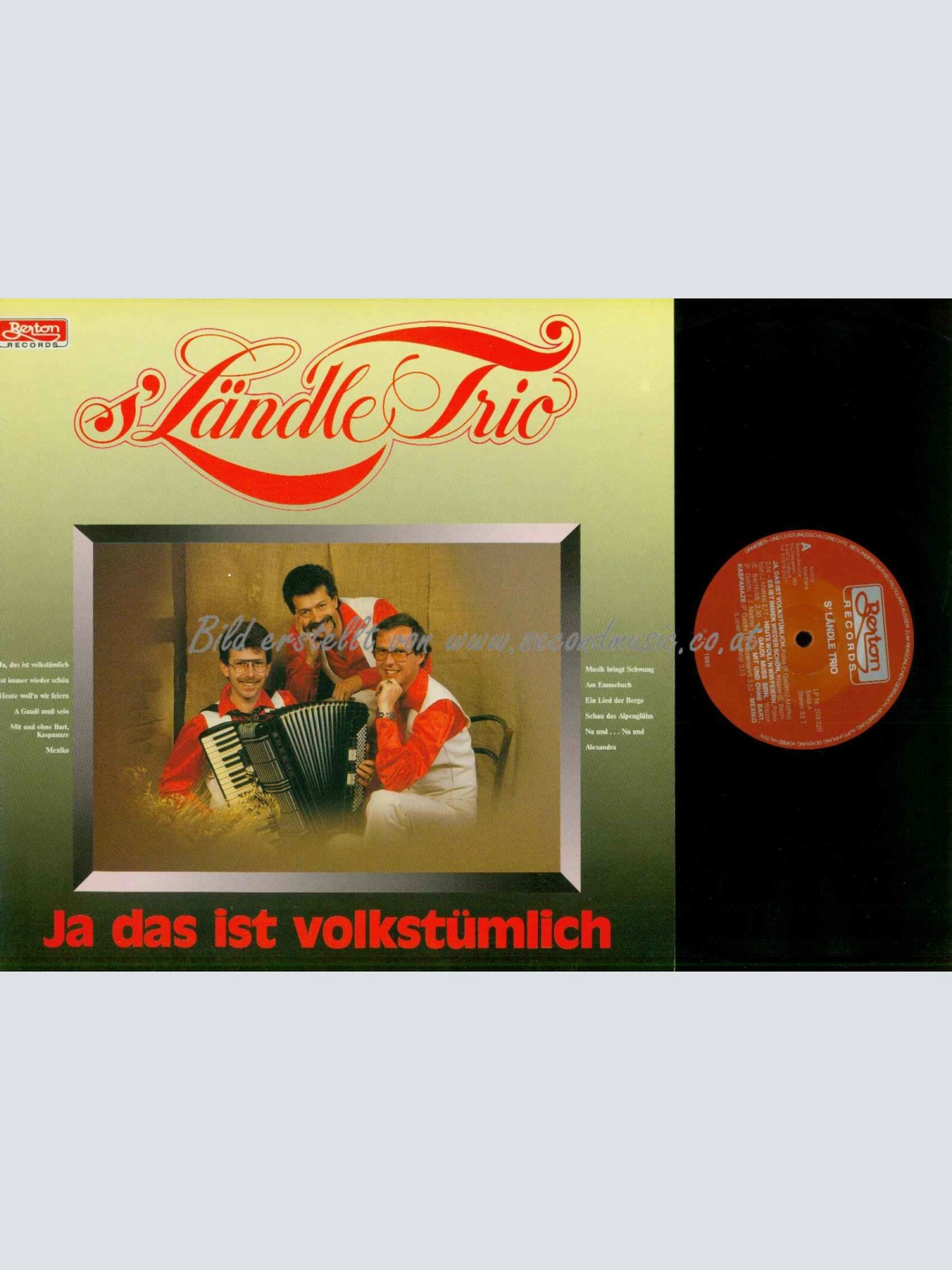 LP--s'Ländle Trio --  Ja das ist Volkstümlich    //NM
