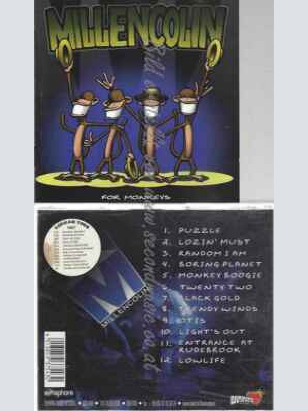 CD--MILLENCOLIN--FOR MONKEYS