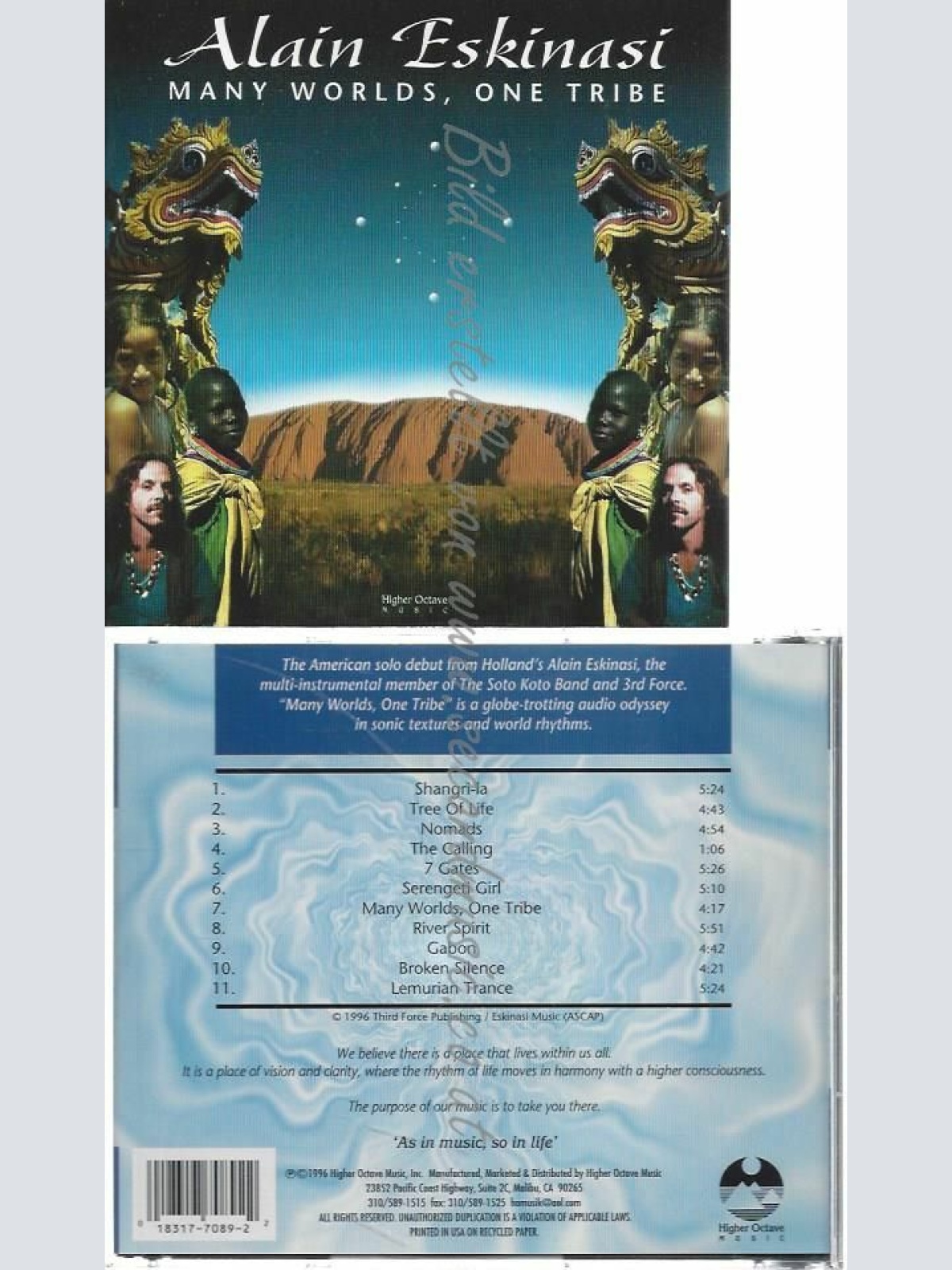 CD-- ALAIN ESKINASI--MANY WORLDS,ONE TRIBE
