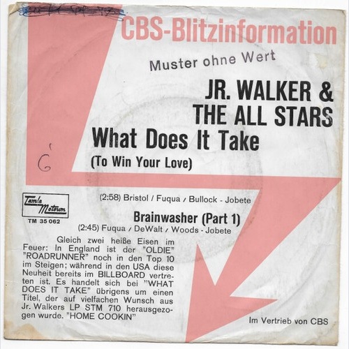 7", Single, Mono, Promo Junior Walker & The All Stars - What Does It Take (To...