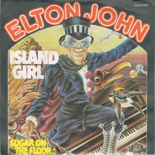 7", Single Elton John - Island Girl