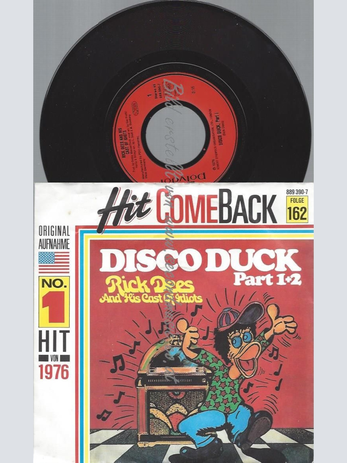 7"  Rick Dees And His Cast Of Idiots  Disco Duck