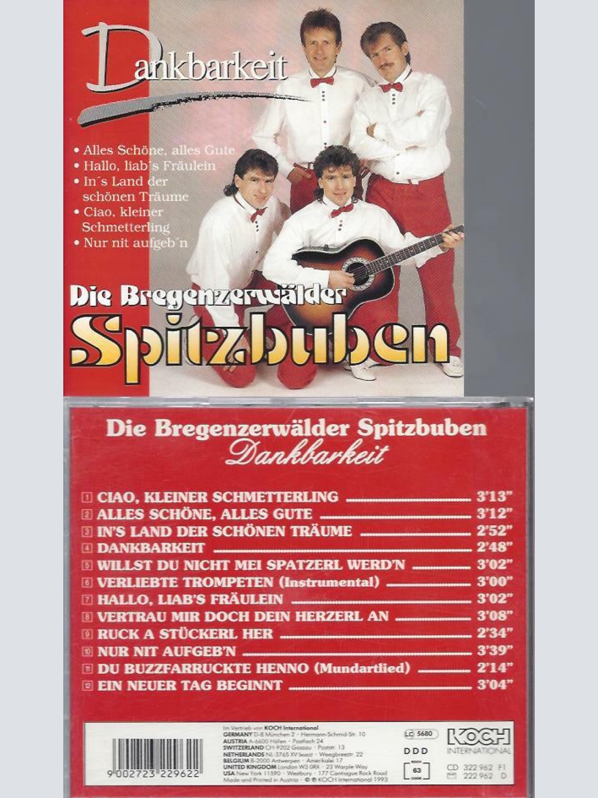 CD -Die Bregenzwälder Spitzbuben Dankbarkeit